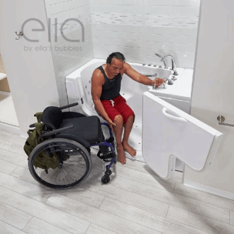 Baignoires à porte accessibles aux fauteuils roulants : Les bulles d'Ella
